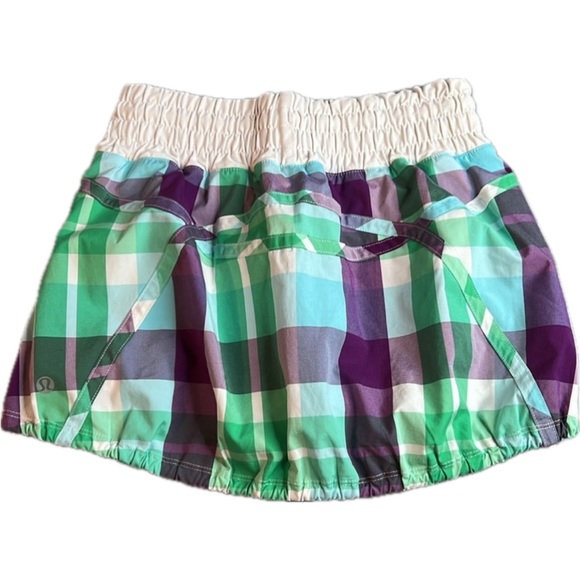 🎯Lululemon Tracker Skort Skirt Foxy Plaid Size 4 - Picture 6 of 12